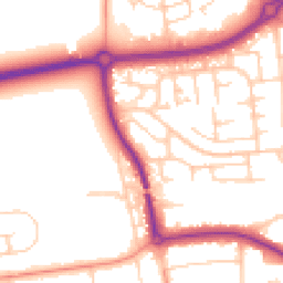 Daytime road noise heatmap for BN12 6LU