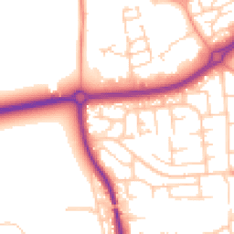 Daytime road noise heatmap for BN12 6LY