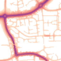 Daytime road noise heatmap for BN12 6NG