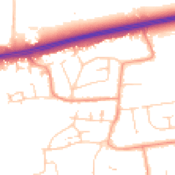 Daytime road noise heatmap for BN12 6QJ