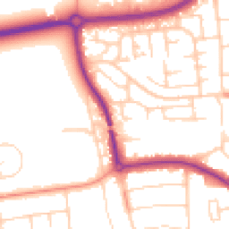 Daytime road noise heatmap for BN12 6RZ