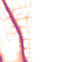 Daytime road noise heatmap for BN14 0AJ
