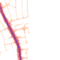 Daytime road noise heatmap for BN14 0AN