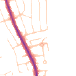 Daytime road noise heatmap for BN14 0AS