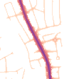 Daytime road noise heatmap for BN14 0AU