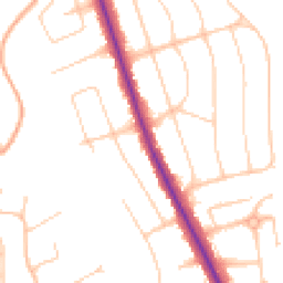Daytime road noise heatmap for BN14 0BF
