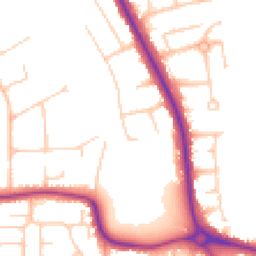 Daytime road noise heatmap for BN14 0BN