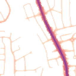 Daytime road noise heatmap for BN14 0BS