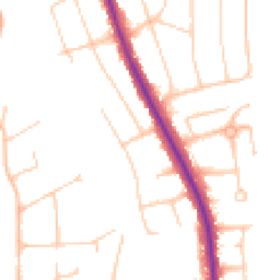 Daytime road noise heatmap for BN14 0BT