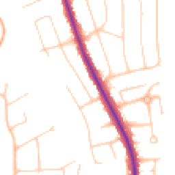Daytime road noise heatmap for BN14 0BU