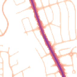 Daytime road noise heatmap for BN14 0BX