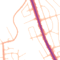 Daytime road noise heatmap for BN14 0BZ