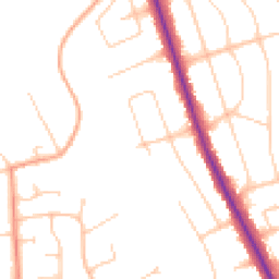 Daytime road noise heatmap for BN14 0DA
