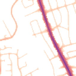 Daytime road noise heatmap for BN14 0DB