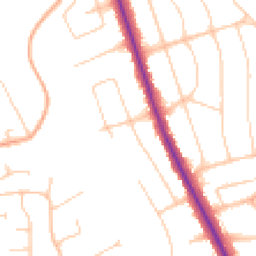 Daytime road noise heatmap for BN14 0DD
