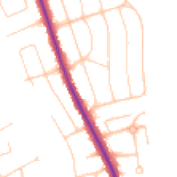 Daytime road noise heatmap for BN14 0DJ