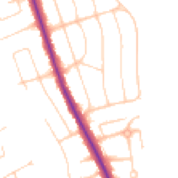 Daytime road noise heatmap for BN14 0DL
