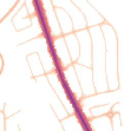 Daytime road noise heatmap for BN14 0DN