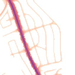 Daytime road noise heatmap for BN14 0DT