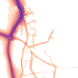 Daytime road noise heatmap for BN14 0EW