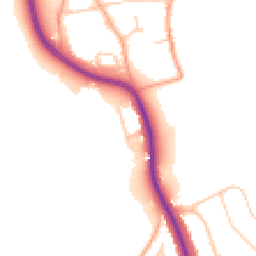 Daytime road noise heatmap for BN14 0RB