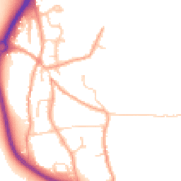 Daytime road noise heatmap for BN14 0RZ