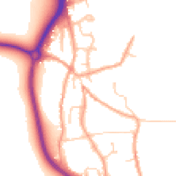 Daytime road noise heatmap for BN14 0SA