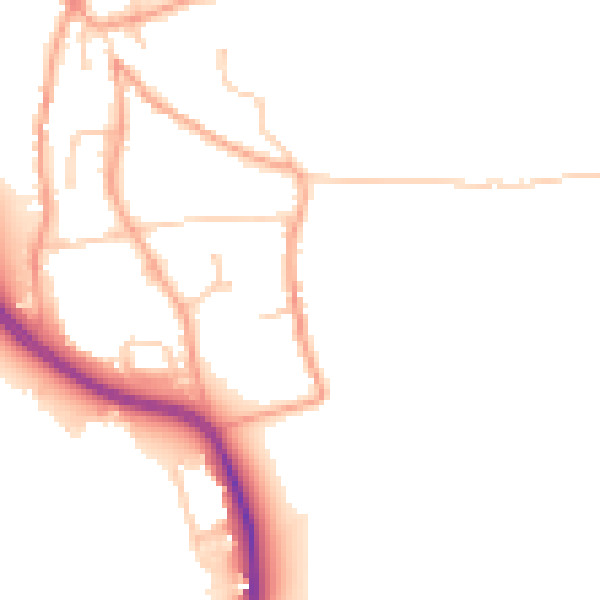 Daytime road noise heatmap for BN14 0SD