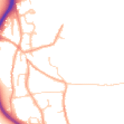 Daytime road noise heatmap for BN14 0SH