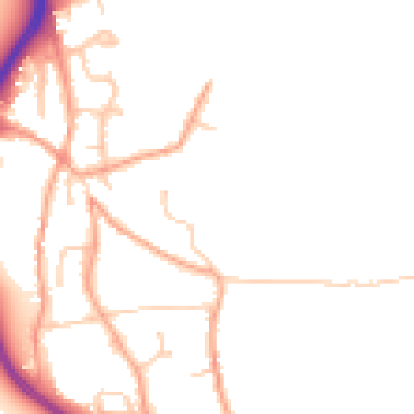 Daytime road noise heatmap for BN14 0SH