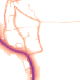 Daytime road noise heatmap for BN14 0SN