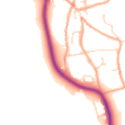 Daytime road noise heatmap for BN14 0SY