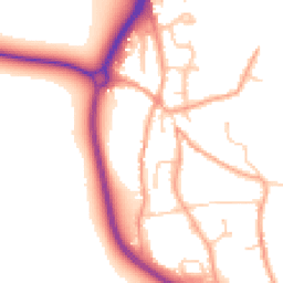 Daytime road noise heatmap for BN14 0TA