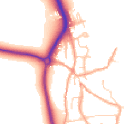 Daytime road noise heatmap for BN14 0TR