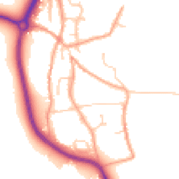 Daytime road noise heatmap for BN14 0TZ