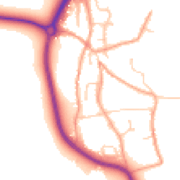 Daytime road noise heatmap for BN14 0UD