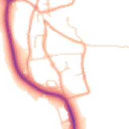 Daytime road noise heatmap for BN14 0XB