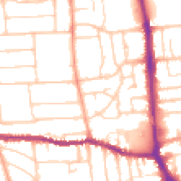 Daytime road noise heatmap for BN14 7AG