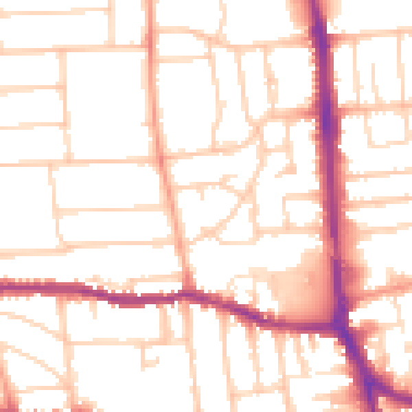 Daytime road noise heatmap for BN14 7AH