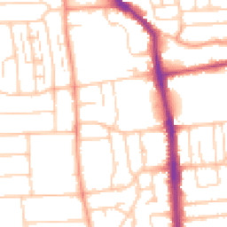 Daytime road noise heatmap for BN14 7BQ