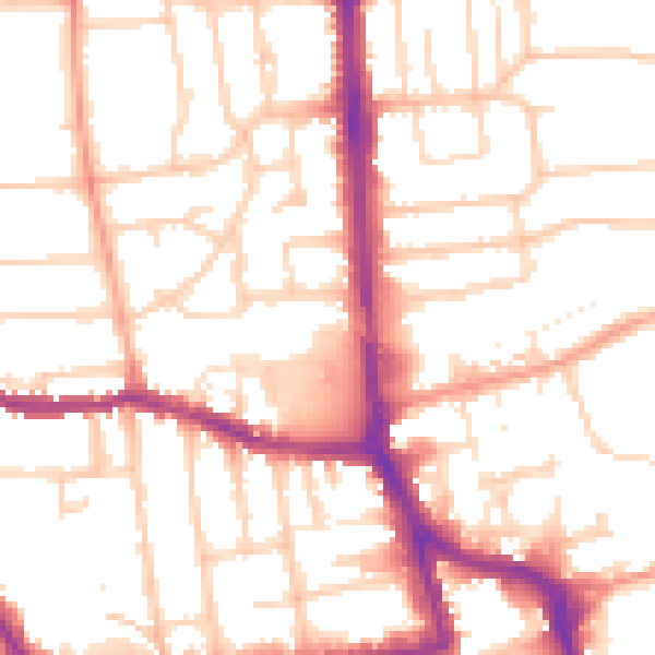 Daytime road noise heatmap for BN14 7BS