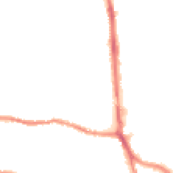 Night-time road noise heatmap for BN14 7DA
