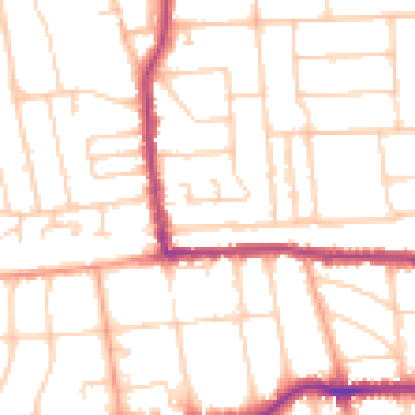 Daytime road noise heatmap for BN14 7LL