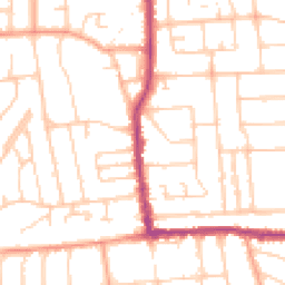 Daytime road noise heatmap for BN14 7NB