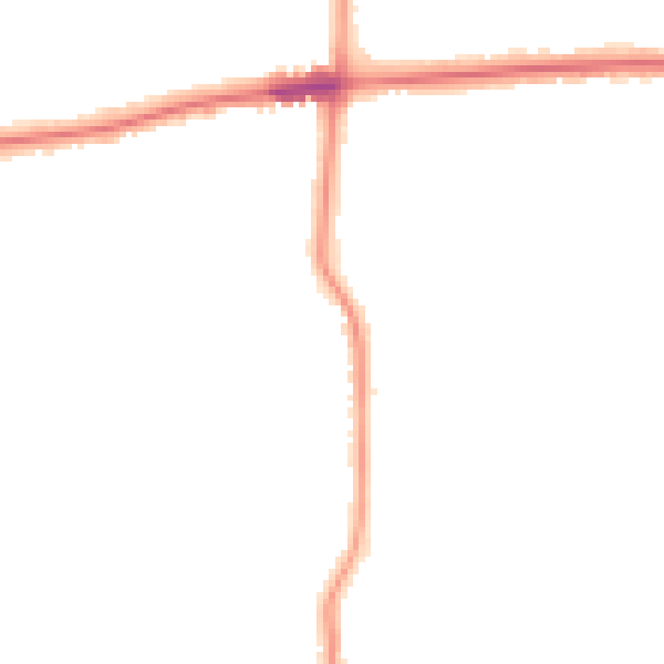 Night-time road noise heatmap for BN14 7NY