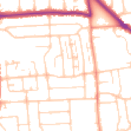Daytime road noise heatmap for BN14 7QU