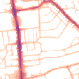 Daytime road noise heatmap for BN14 8EH