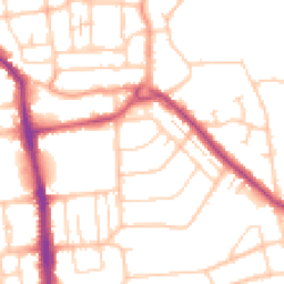 Daytime road noise heatmap for BN14 8EX