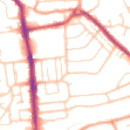 Daytime road noise heatmap for BN14 8HF