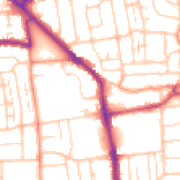 Daytime road noise heatmap for BN14 8JF